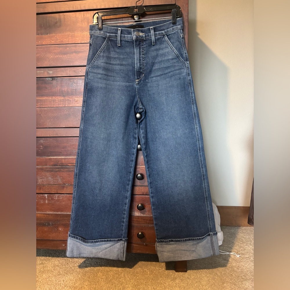 Joe’s Jeans The TRIXIE HIGH RISE WIDE LEG CUFFED TROUSER Sz 28
